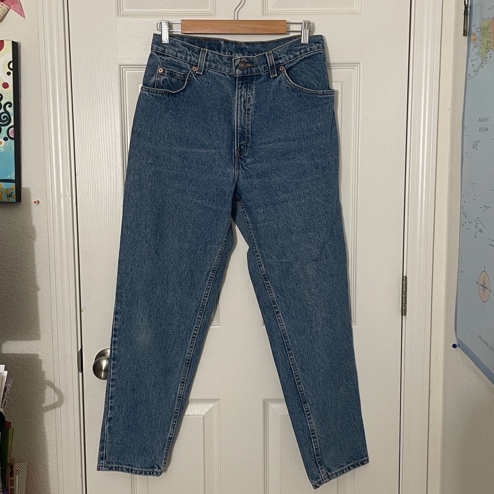 Levi's Women Vintage Blue Relaxed Fit Tapered Leg High Rise Jeans Size 12S